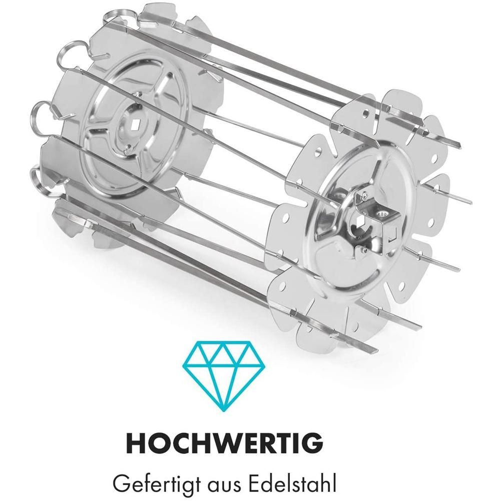BBQ Steel Metal Roaster Rotisserie Skewers Needle Cage Oven