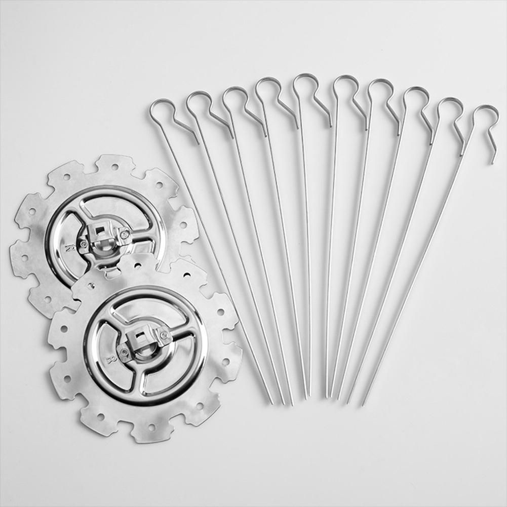 BBQ Steel Metal Roaster Rotisserie Skewers Needle Cage Oven