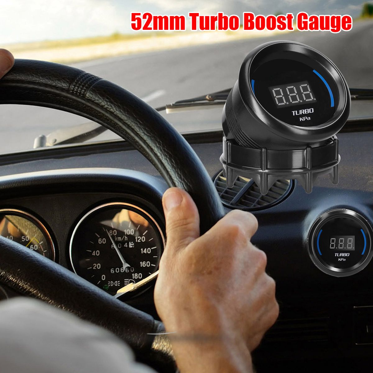 52mm Turbo Boost Gauge Car Digital Meter LED Display