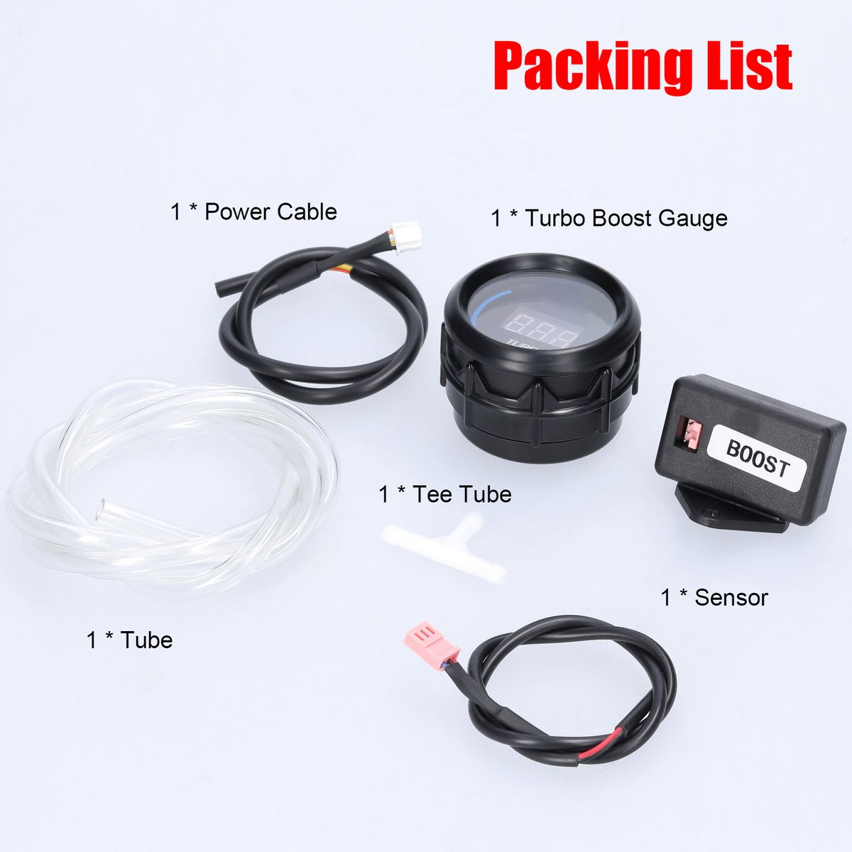 52mm Turbo Boost Gauge Car Digital Meter LED Display