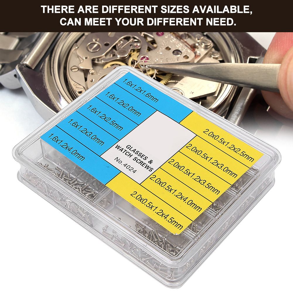 1000Pcs Iron Screw Watch Repair Gles Wristwatch Repairing