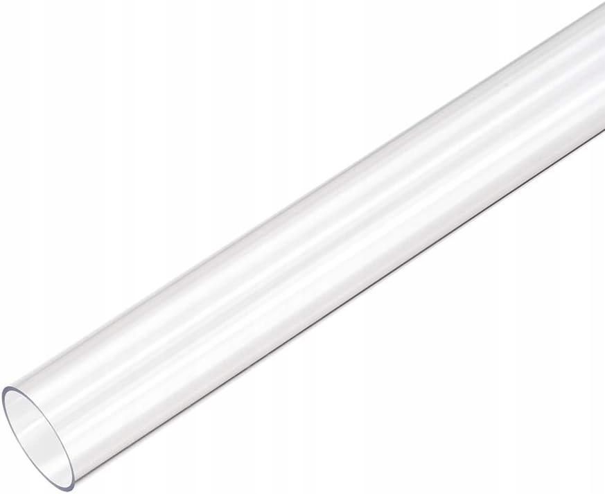 PVC rigid round pipes clear 17mm ID x 20mm outer diameter 0.5M/1.64ft length 2pcs