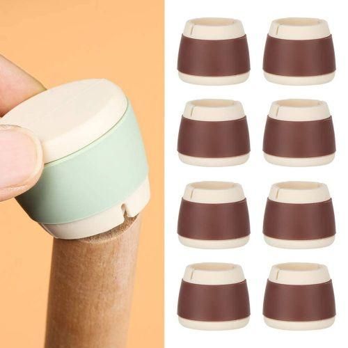 8Pcs Silicone Chair Leg Caps Floor Protectors For