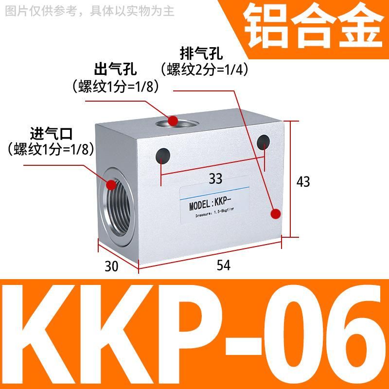 Pneumatic Quick Exhaust Valve Qe04 03 02 Quick Deflation Valve Kkp15/25 Quick Exhaust Valve 2 Points 4 Points 6 Points 1 Inch