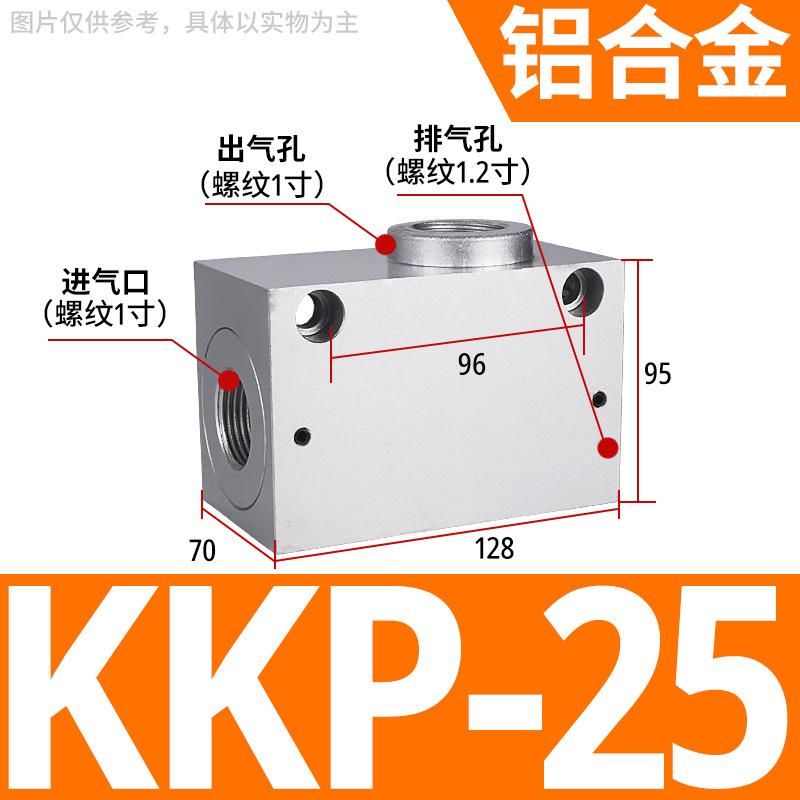 Pneumatic Quick Exhaust Valve Qe04 03 02 Quick Deflation Valve Kkp15/25 Quick Exhaust Valve 2 Points 4 Points 6 Points 1 Inch