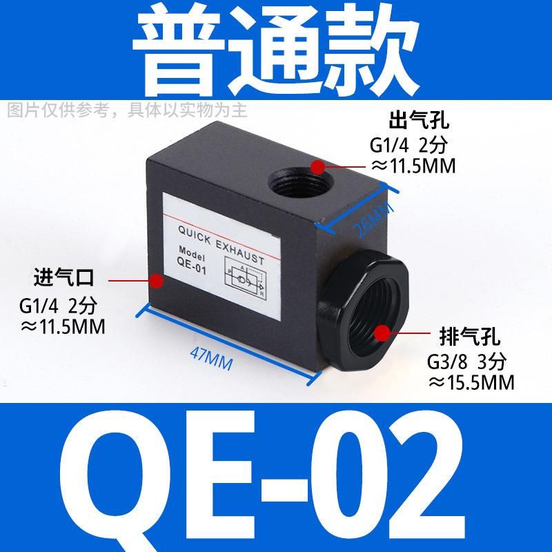 Pneumatic Quick Exhaust Valve Qe04 03 02 Quick Deflation Valve Kkp15/25 Quick Exhaust Valve 2 Points 4 Points 6 Points 1 Inch