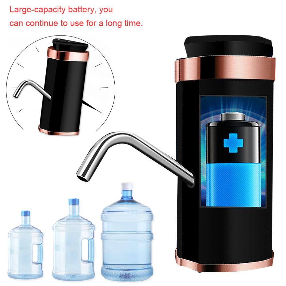 Portable Touch Double Pump Rechargeable Electric Water Pump With USB And Indicator Light For 4.5L - 18.9L Barrelled Water