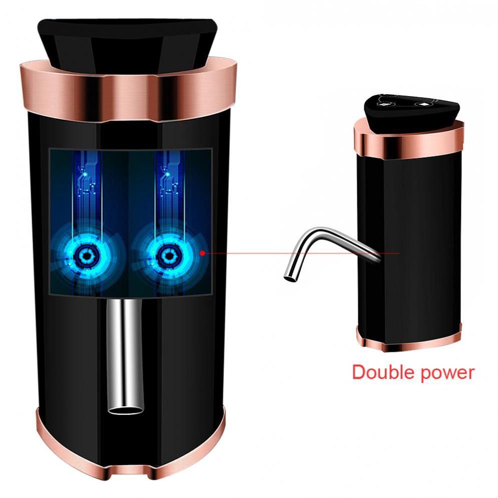 Portable Touch Double Pump Rechargeable Electric Water Pump With USB And Indicator Light For 4.5L - 18.9L Barrelled Water