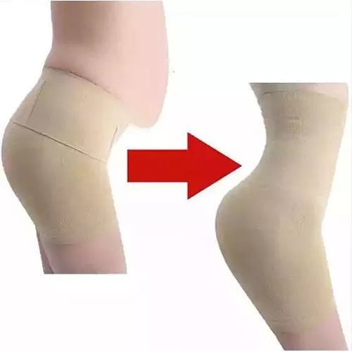 High Waisted Body Shaper Shorts - Nude