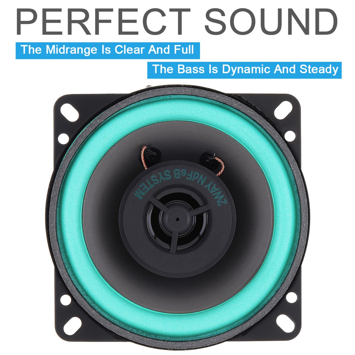 4 Inch 100W Universal Car HiFi Coaxial Speaker Vehicle Door
