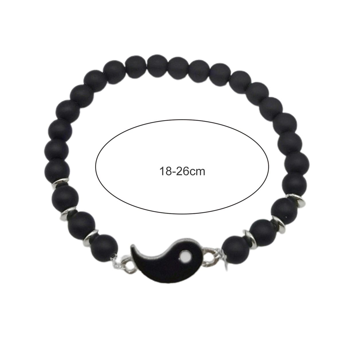 Women Bangle Tai-Chi Yin Yang Couple Bracelets White