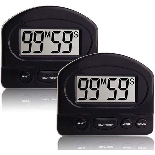 2Pcs Kitchen Timers With Large LCD Screen Digital