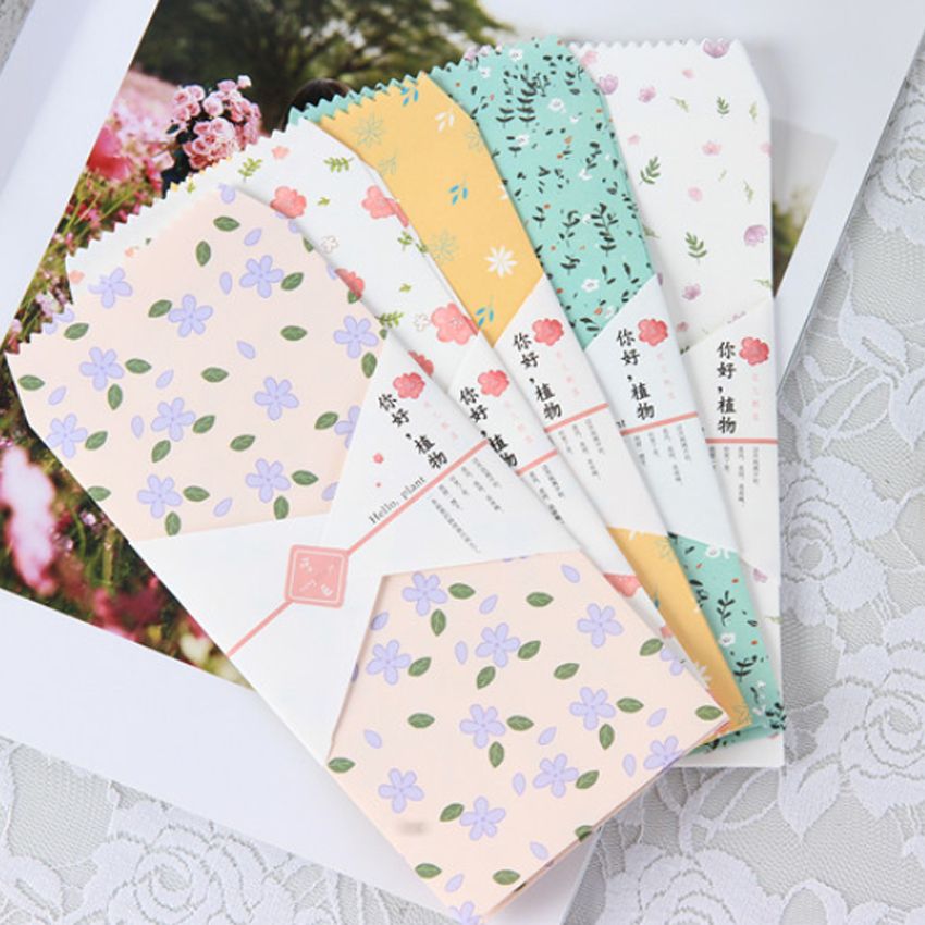 10pcs/pack Kawaii Hello Plants Envelope Envelope L