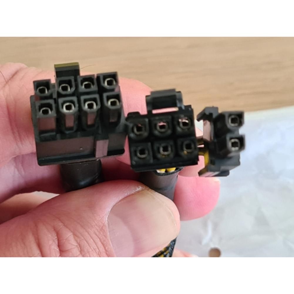 20cm GPU PCIE 8 Pin Female to Dual 2X8 6+2 Pin Male PCI Express Power Adapter Braided Y-Splitter Extension Cable 10Pcs