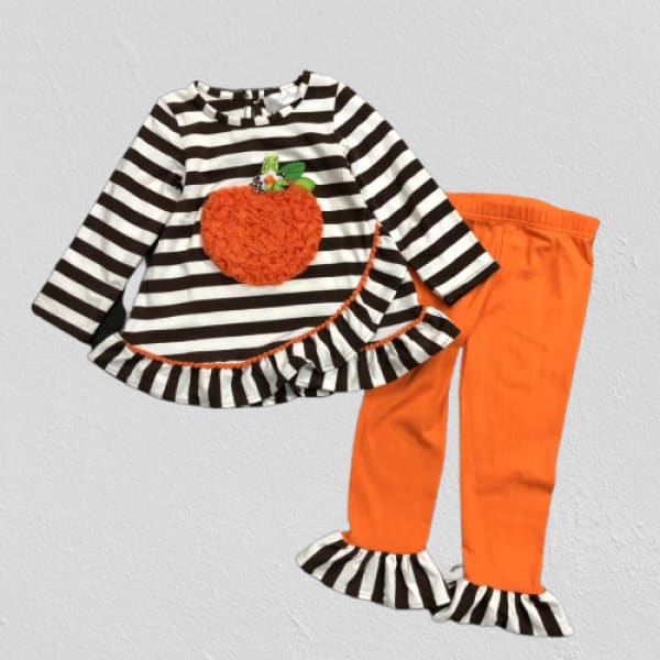 Orange Two Piece Set For Girls