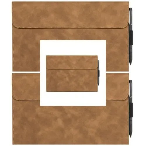 Shockproof Armor Flip Leather Case For Microsoft Surface Pro 8 - Brown