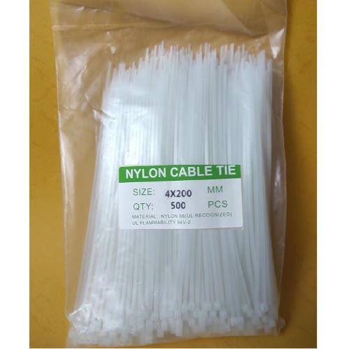 Nylon Cable Zip Ties - 500pcs - 4 X 200