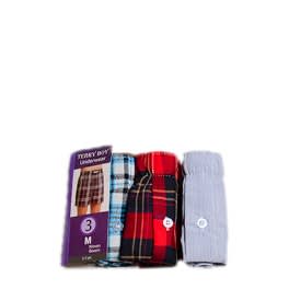 Boys Plaid Woven Boxers - Colour May Vary- 3 In 1 Pack