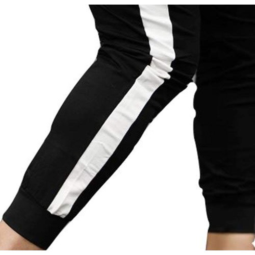 Quality Joggers Pant - Black With White Stripes