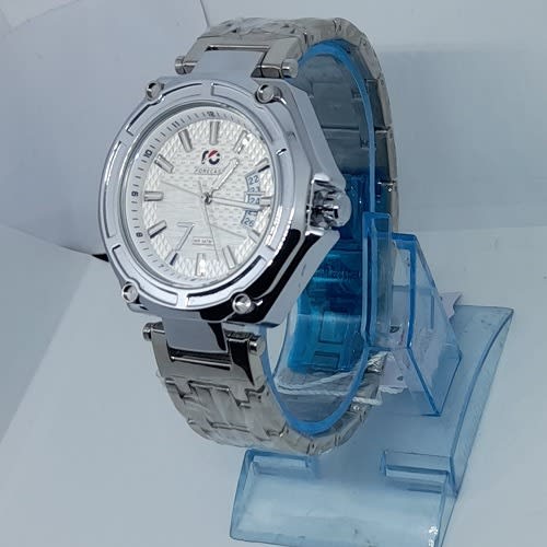 White Dial Stainless Steel Watch - Silver