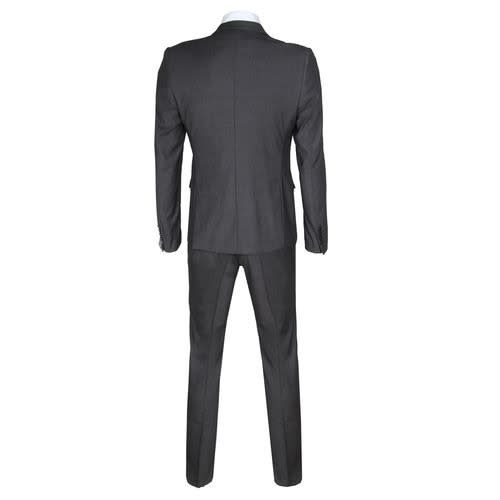Men's Modern Suite Pin Lapel Semi-fitted Suit - Grey - Ms-4757