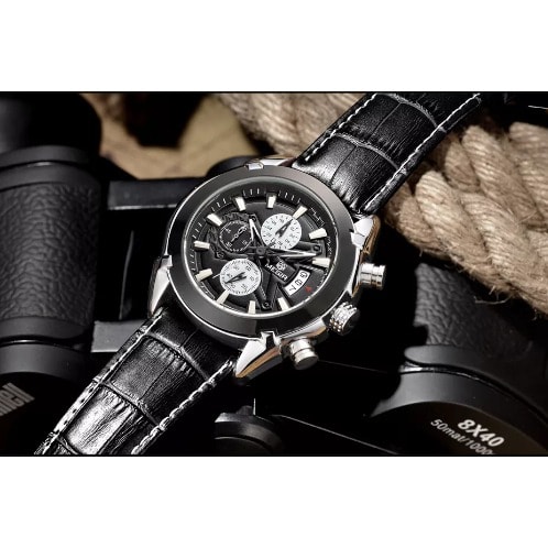 Chronograph Quartz Men's Watch - Black