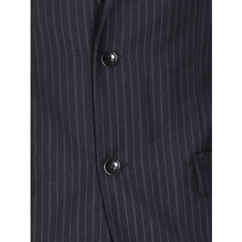 2 Buttons Regular Stripe Men Suit-black/grey. Ms-4748-