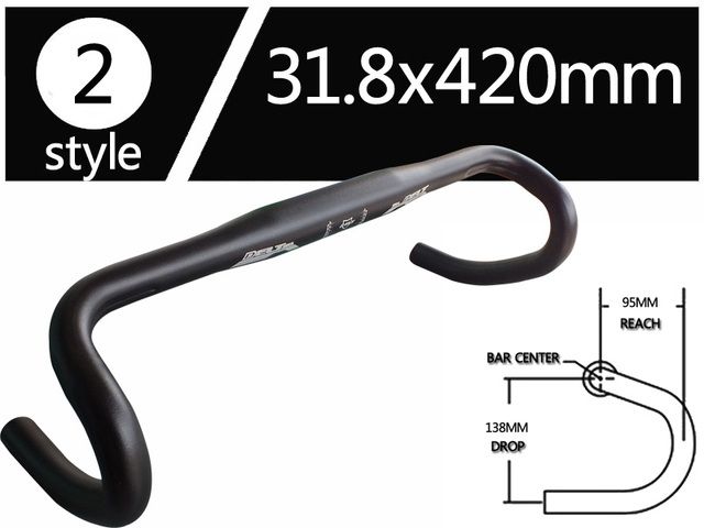 Road Fixed Gear Bicycle Bike Handlebar Drop Bent Bar For