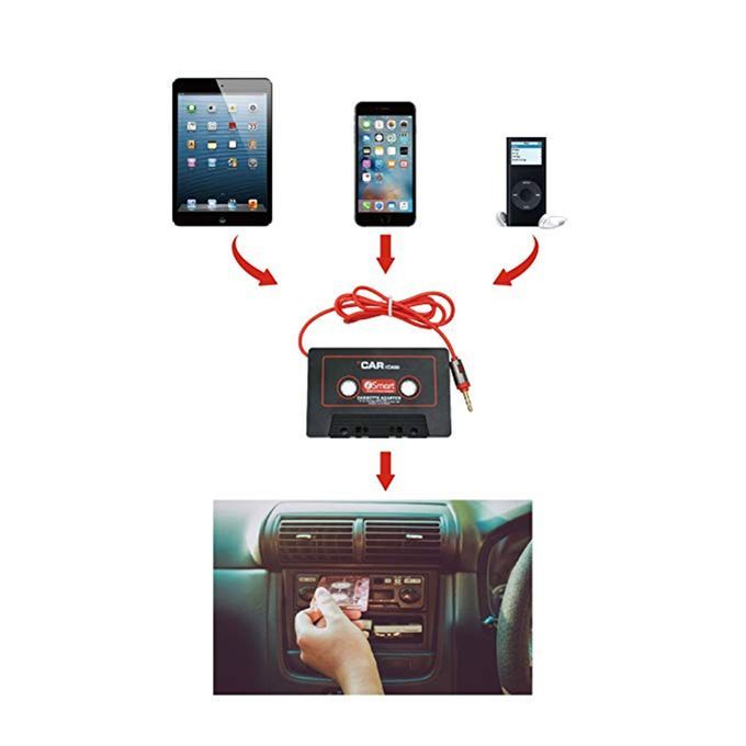 2x Car Audio Tape Cassette To 35mm Jack AUX Adapter For MP4 MP3
