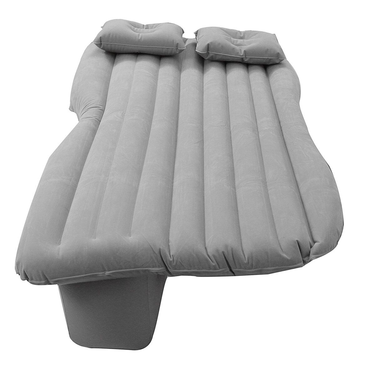 Car Inflatable Air Mattress Bed + 2 Pillows + 12V Air Pump,Back Seat Travel Airbed Outdoor Beach Camping Sleeping Mat Pads Pump Sleep Cushion W/Carrying Bag Grey