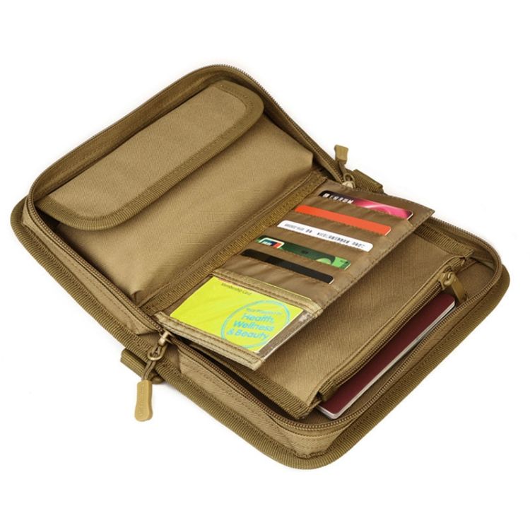 Outdoor Travel Passport Wallet 6 Inch Mobile Phone Bag(Black)