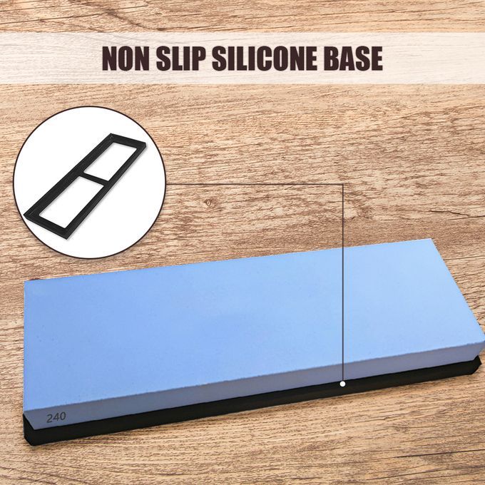 Sharpening Stone With Non Slip Silicone Base 240 Grit