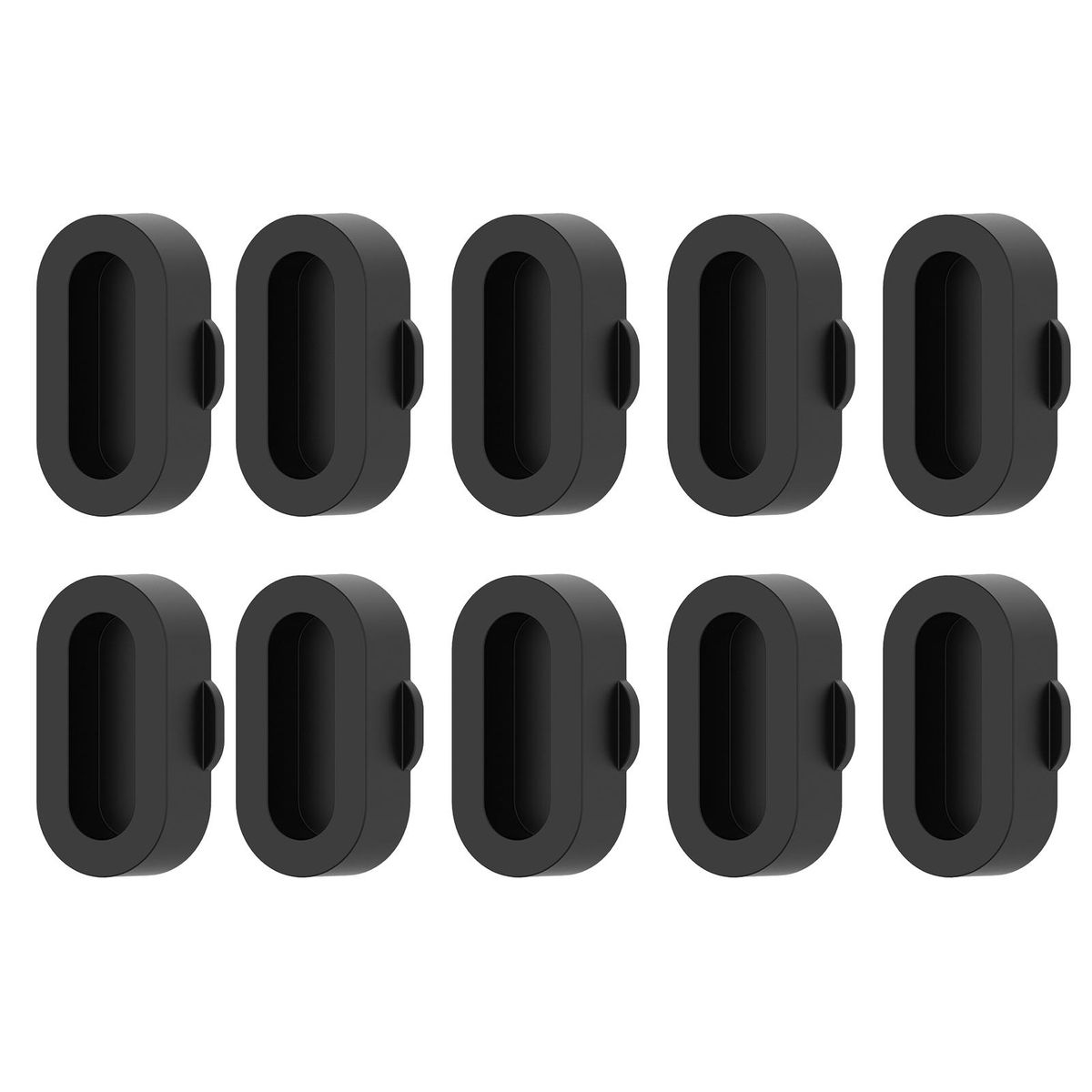 10Pcs Silicone Dustproof Cap Cover for Garmin Fenix5-Black