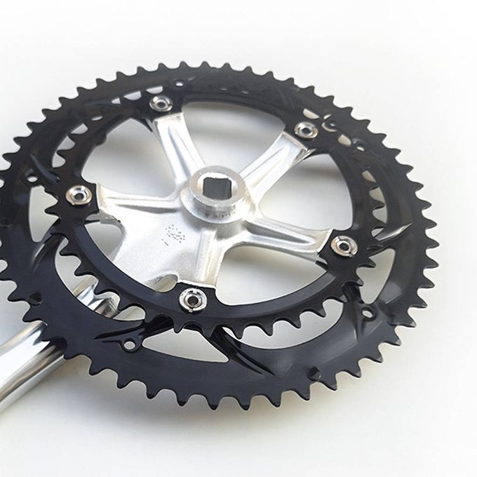 39T-53T Bike Crankset Chainring Folding Road Bicycle 130BCD 6-10 Speed