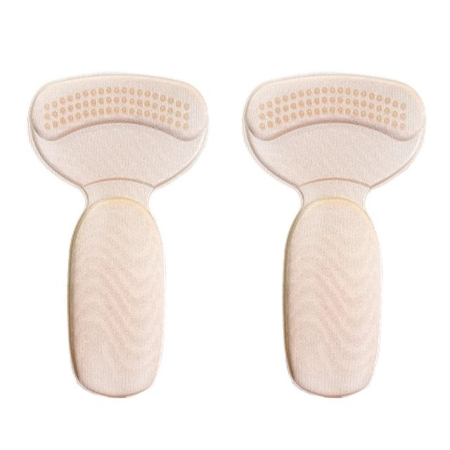 2_in_1 Heel Sticker Women Men Shoes Insoles Patch Heel Pads Self Adhesive Antiwear Feet Pad Cushion Insert Insole Heel Protector(#A-Beige)