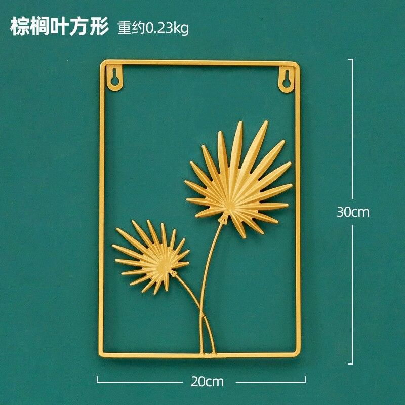 Metal Wall Hanging Wrought Iron Ginkgo Leaf Wall Decor Pendant Living Room Sofa Background Mural Home Decoration Nordic Style