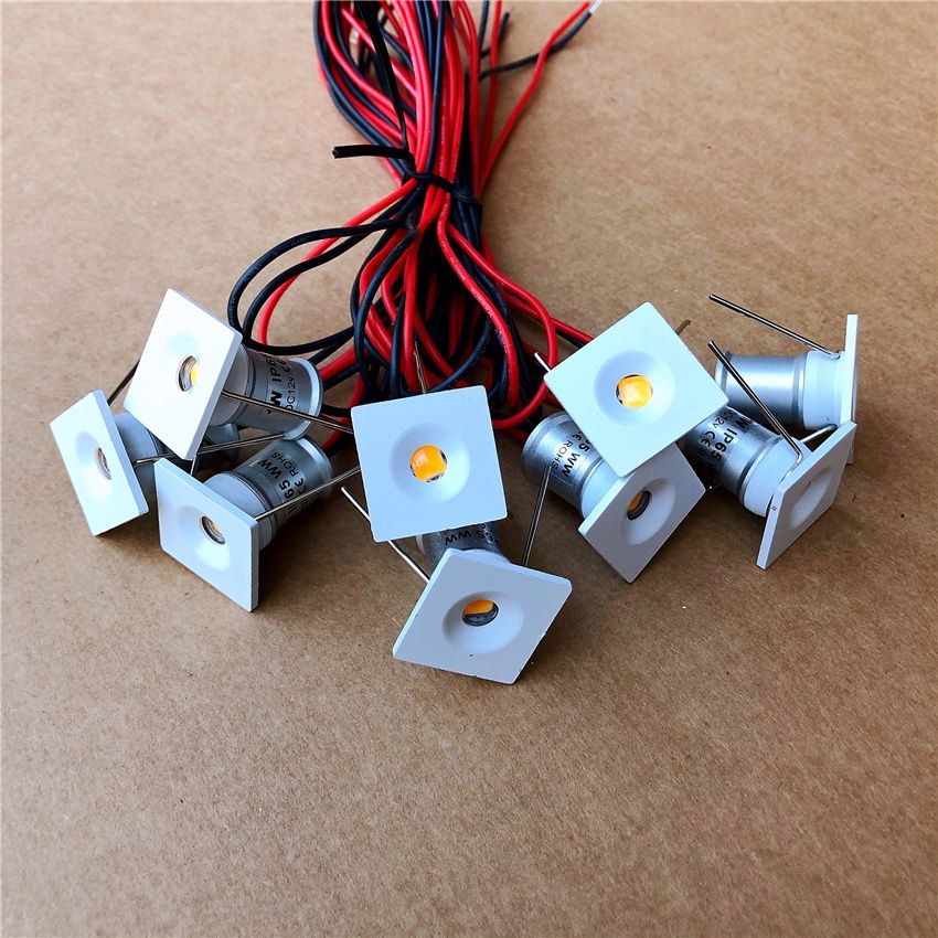 9pcs 1W Square IP65 Mini LED Downlight Outdoor Garden