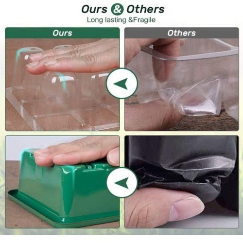 10Pcs Seed Starter Trays Box Humidity Adjustable