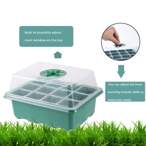 10Pcs Seed Starter Trays Box Humidity Adjustable