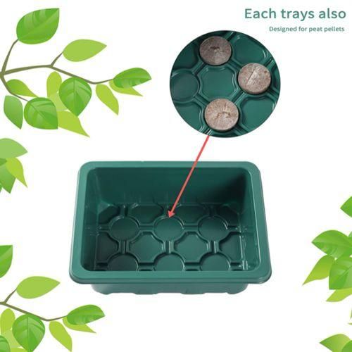 10Pcs Seed Starter Trays Box Humidity Adjustable