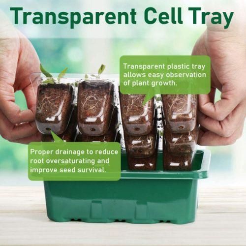 10Pcs Seed Starter Trays Box Humidity Adjustable