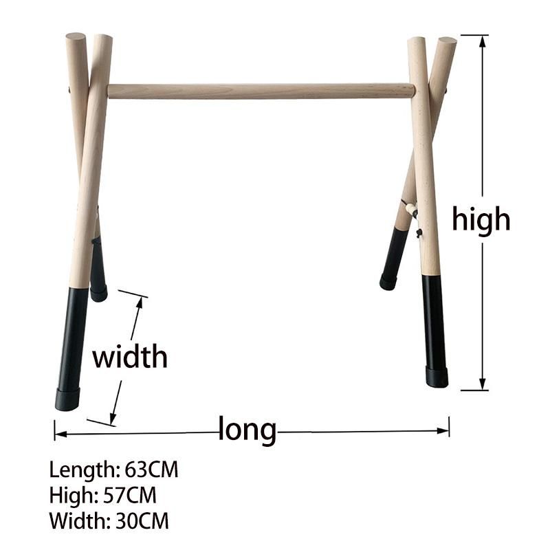 Baby Wooden Teether Toddler Fitness Frame Toy with 4