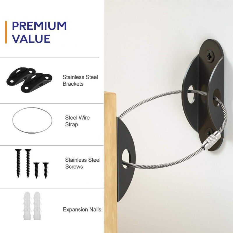 Furniture Anti-dumping Device Protection Baby Safety Restrictor Anti-tilting Wardrobe Cabinet Stabilizer For Furniture Hardware