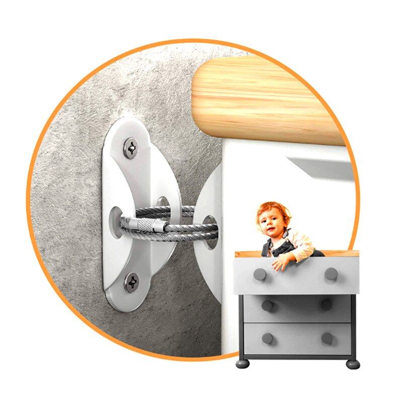 Furniture Anti-dumping Device Protection Baby Safety Restrictor Anti-tilting Wardrobe Cabinet Stabilizer For Furniture Hardware