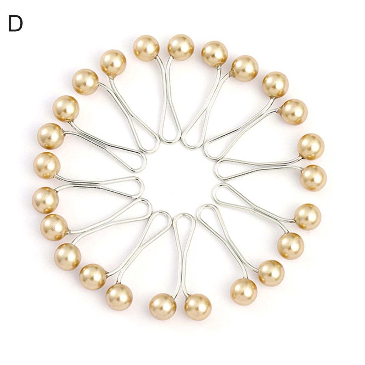12Pcs Scarf Fixed Clips Non-trace Headscarf Safety Pins Fixed Scarf Clips D