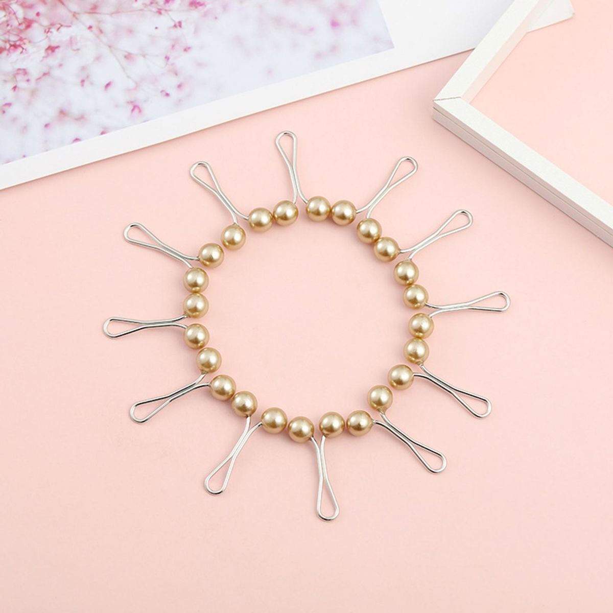 12Pcs Scarf Fixed Clips Non-trace Headscarf Safety Pins Fixed Scarf Clips D