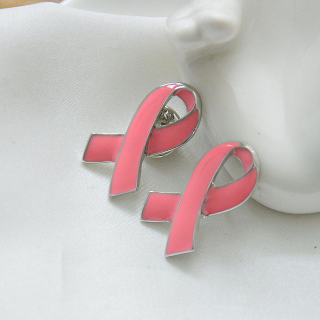 Breast Cancer Awareness Ribbon Clothing Accessory Brooch Pins Women