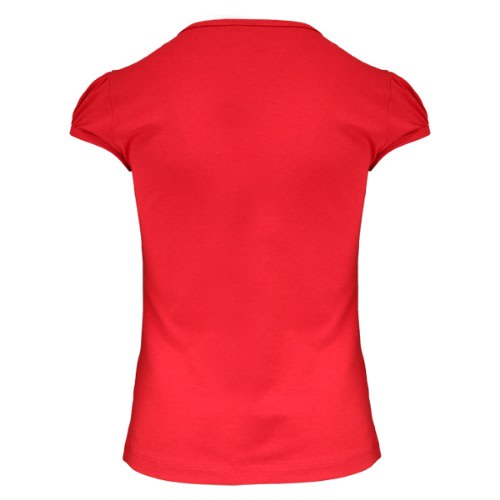 Girls T-shirt With Plit Shoulder - Red