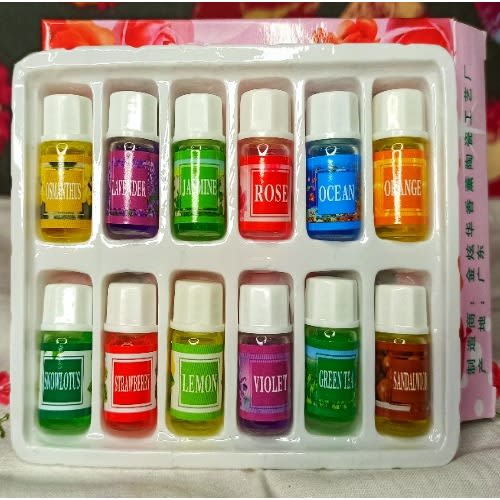 Humidifier & Burner Essential Oils - 12 Bottles - 3ml Each
