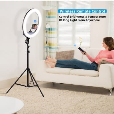 RL-18 Led Ring Light 18 Inches With Free Tripod Stand & Bag For Make Up, Live Video, Studio